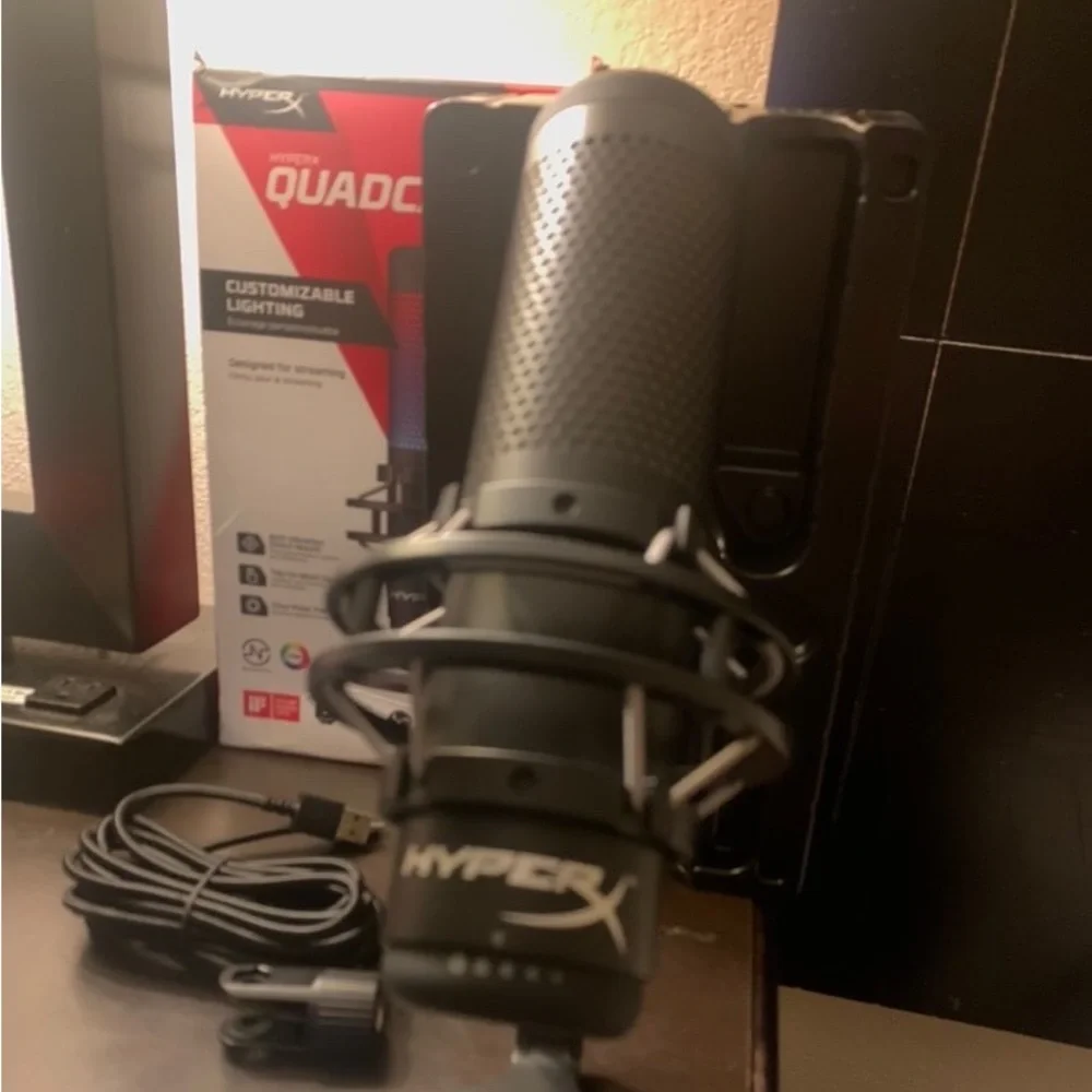HyperX QuadCast S RGB LED USB Cardioid Microphone - Black